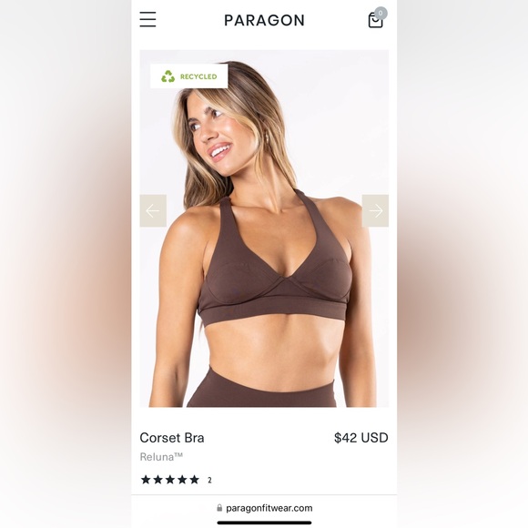 Paragon Fitwear - Elevation Collection - Reluna Corset Bra - Size Medium - Picture 2 of 4